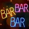 1pc, BAR Neon Light, LED Business Bar Sign Light On Off Switch Open Bright Light Neon, Without Battery - Pink