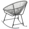 Outdoor Rocking Moon Chair Gray Poly Rattan - Grey