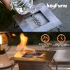 Tabletop Fireplace Bio-Ethanol Fire Pit,Indoor Outdoor Table Fire Lantern Portable Fire Bowl Pot Fire Pit,Square,Black - Portable