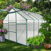 6x12 FT Polycarbonate Greenhouse Raised Base and Anchor Aluminum Heavy Duty Walk-in Greenhouses for Outdoor Backyard in All Season - as Pic