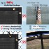 Artpuch Privacy Fence Screen Black Customized Outdoor Mesh Panels for Backyard, Balcony,Patio,Construction Site with Zip Ties - 8x35 ft - Black